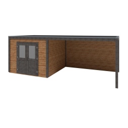 Casetta da giardino in legno Sora 7.06x3.09 m - 21.82 m2 - 28 mm - impregnata