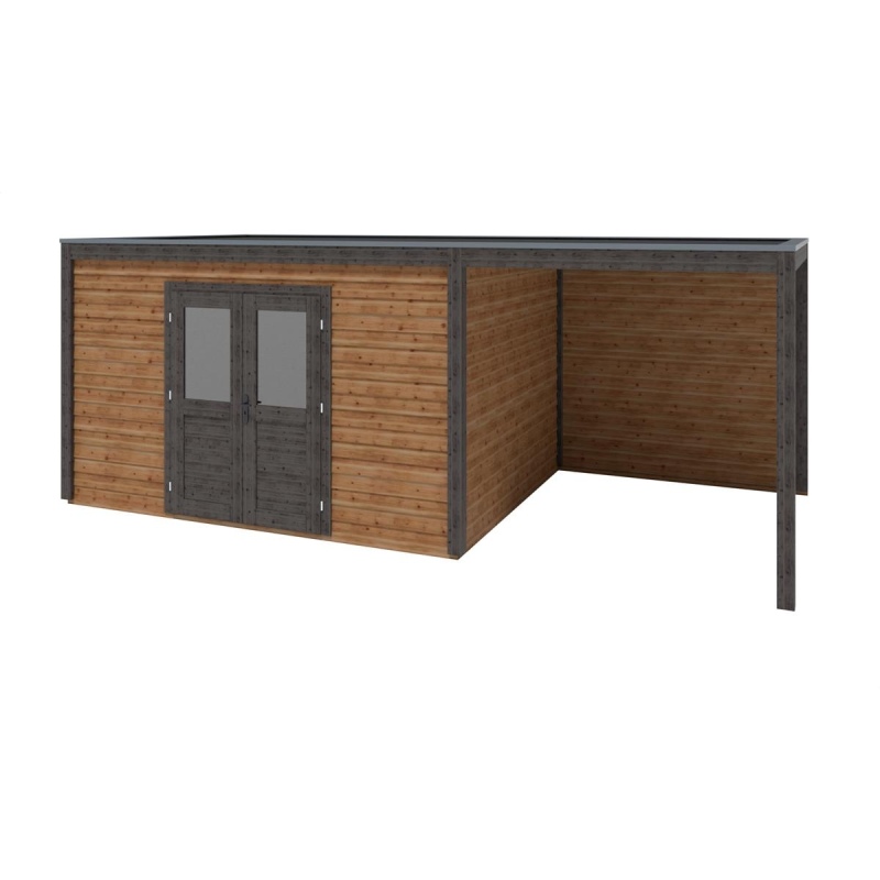 Casetta da giardino in legno Nova 6.56x3.09 m - 20.27 m2 - 28 mm - impregnata