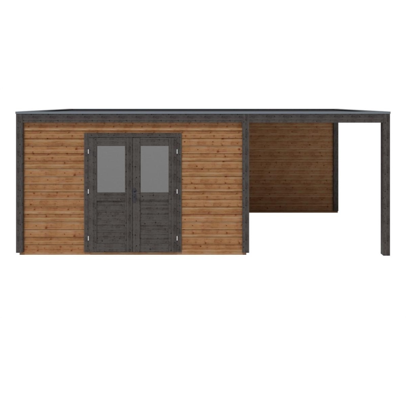 Casetta da giardino in legno Nova 6.56x3.09 m - 20.27 m2 - 28 mm - impregnata