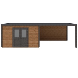Casetta da giardino in legno Nova 8.06x3.09 m - 24.91 m2 - 28 mm - impregnata
