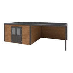 Casetta da giardino in legno Nova 8.06x4.09 m - 32.96 m2 - 28 mm - impregnata