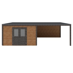 Casetta da giardino in legno Nova 8.06x4.09 m - 32.96 m2 - 28 mm - impregnata