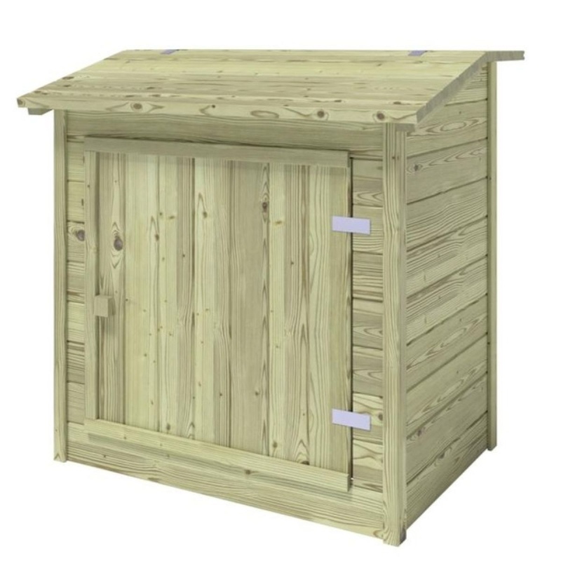Armadio in legno per sistema di filtrazione piscina 1.2 x 0.84 – H.1.16 m. Impregnato