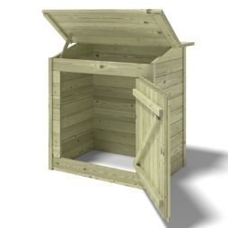 Armadio in legno per sistema di filtrazione piscina 1.2 x 0.84 – H.1.16 m. Impregnato