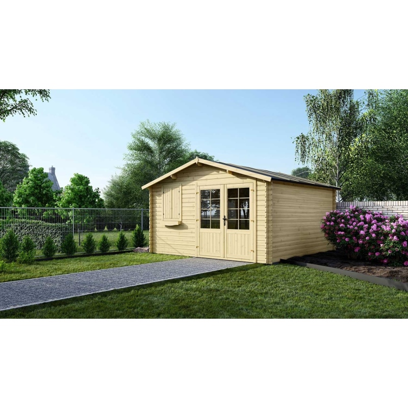 Casetta da giardino in legno - 16m2 - 4x4m - 28mm - colore: 