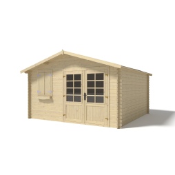Casetta da giardino in legno - 16m2 - 4x4m - 28mm - colore: naturale