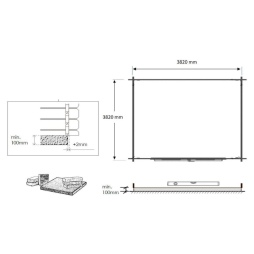 Casetta da giardino in legno - 16m2 - 4x4m - 28mm - colore: 