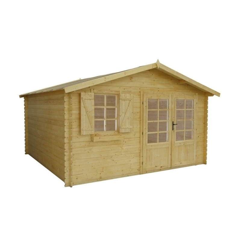 Casetta da giardino in legno - 16m2 - 4x4m - 28mm - colore: naturale