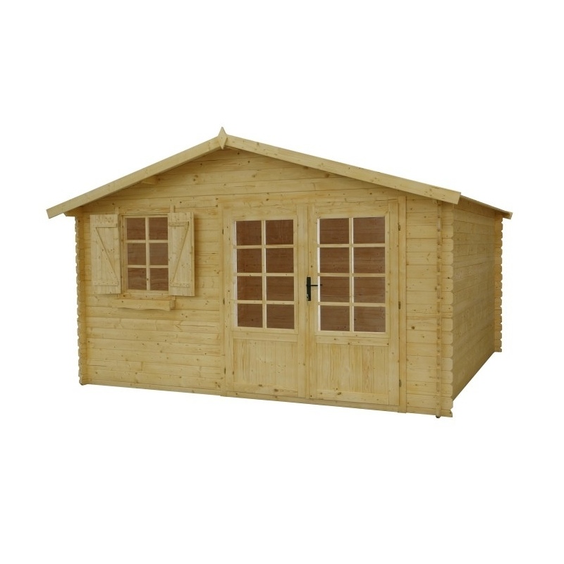 Casetta da giardino in legno - 16m2 - 4x4m - 28mm - colore: naturale
