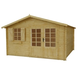 Casetta da giardino in legno - 16m2 - 4x4m - 28mm - colore: naturale