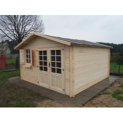 Casetta da giardino in legno - 16m2 - 4x4m - 28mm - colore: naturale