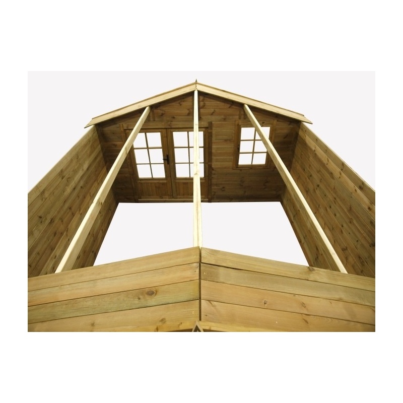 Casetta da giardino in legno - 16m2 - 4x4m - 28mm - colore: naturale
