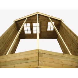 Casetta da giardino in legno - 16m2 - 4x4m - 28mm - colore: naturale