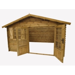 Casetta da giardino in legno - 16m2 - 4x4m - 28mm - colore: naturale