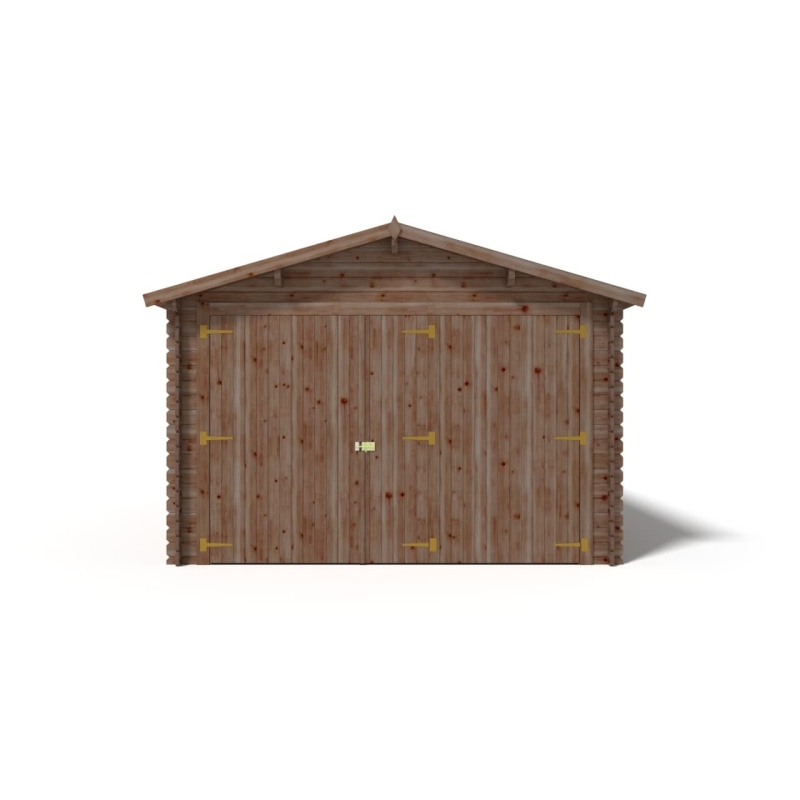 Garage in legno - 21m2 - 3.5x6m - impregnata - 28mm - colore: marrone