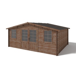 Casetta da giardino in legno - 20m2 - 5x4m - impregnata - 28mm - colore: 