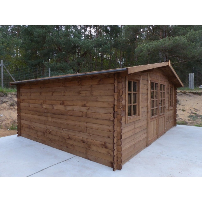 Casetta da giardino in legno - 20m2 - 5x4m - impregnata - 28mm - colore: 