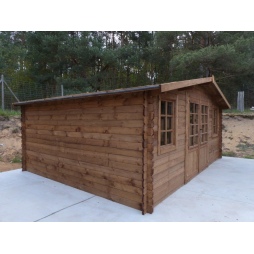 Casetta da giardino in legno - 20m2 - 5x4m - impregnata - 28mm - colore: marrone