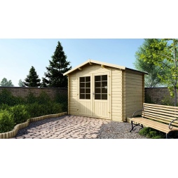 Casetta da giardino in legno - 6m2 - 3x2m - 28mm - colore: naturale