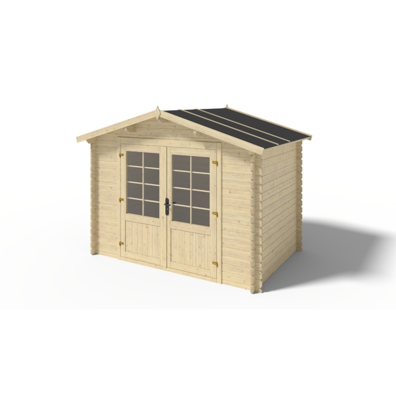 Casetta da giardino in legno - 6m2 - 3x2m - 28mm - colore: naturale