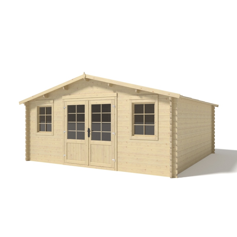 Casetta da giardino in legno - 25m2 - 5x5m - 40mm - colore: 