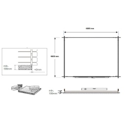 Casetta da giardino in legno - 25m2 - 5x5m - 40mm - colore: 