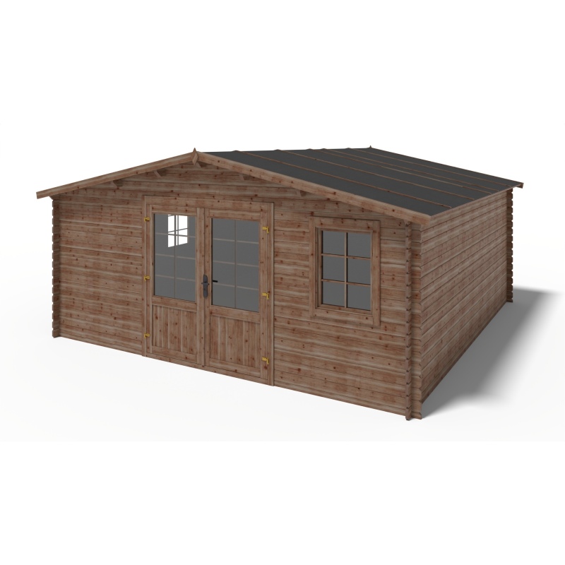 Casetta da giardino in legno - 25m2 - 5x5m - impregnata - 28mm - colore: 