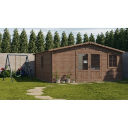 Casetta da giardino in legno - 25m2 - 5x5m - impregnata - 28mm - colore: 