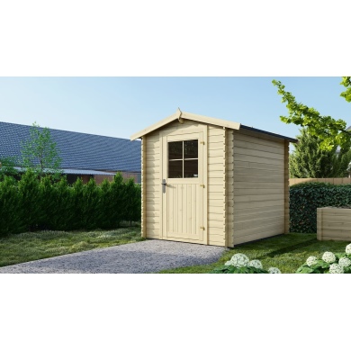 Casetta da giardino in legno - 4.75m2 - 1.9x2.5m - 28mm - colore: naturale