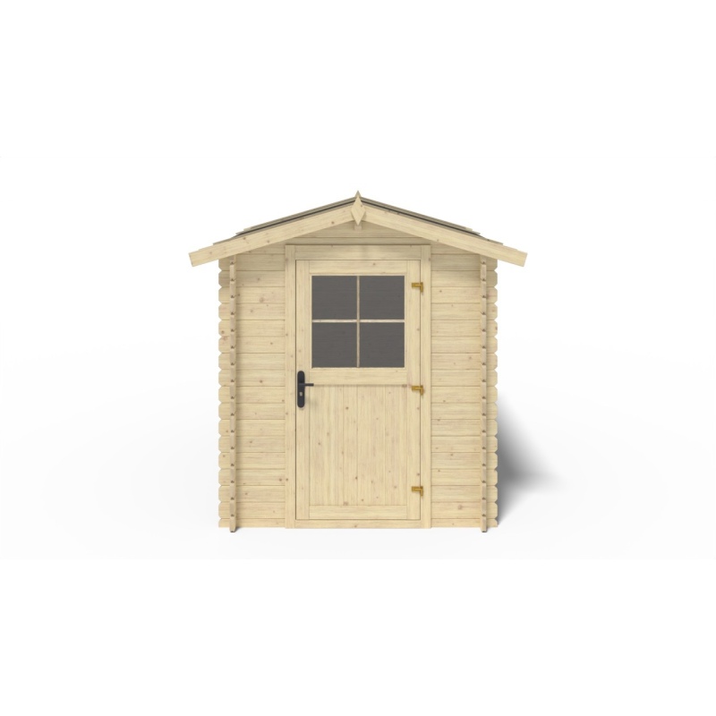 Casetta da giardino in legno - 4.75m2 - 1.9x2.5m - 28mm - colore: naturale