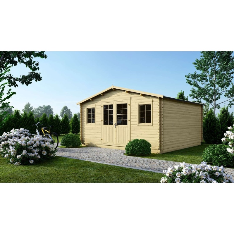 Casetta da giardino in legno - 20m2 - 5x4m - 40mm - colore: 