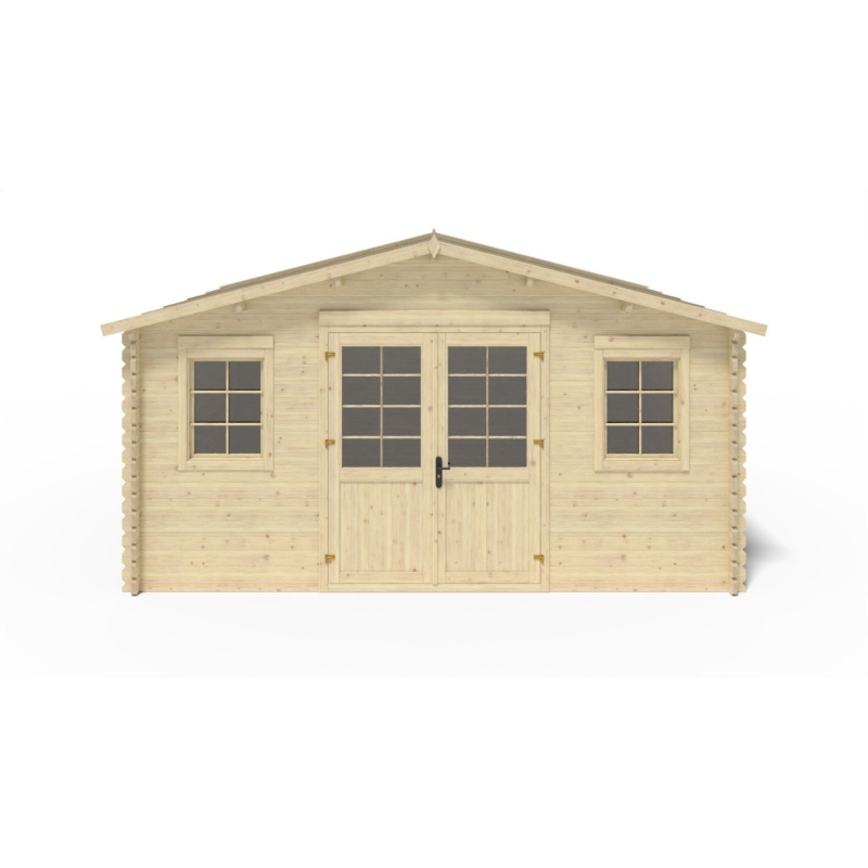 Casetta da giardino in legno - 20m2 - 5x4m - 40mm - colore: naturale
