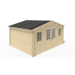 Casetta da giardino in legno - 20m2 - 5x4m - 40mm - colore: naturale