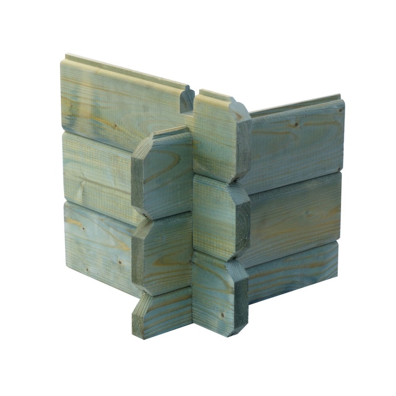 Casetta da giardino in legno - 9m2 - 3x3m - impregnata - 28mm - colore: verde