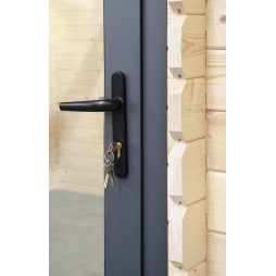 Casetta da giardino in legno - 17.4m2 - 5.79x3m - 28mm - colore: naturale