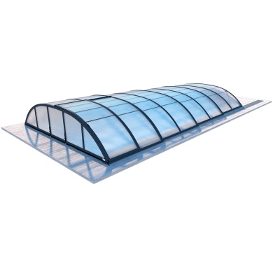 Copertura telescopica per piscina Horizon - 7.03x3.36 m - Policarbonato alveolare da 8 mm - per la piscina BAS7307