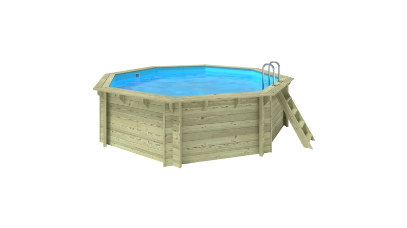 Piscina in legno Verona 4.72 x 4.72 - H.1.2 m, azzurro chiaro, autoportanti - senza cementazione