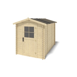 Casetta da giardino in legno - 5.7m2 - 1.9x3m - 28mm - colore: naturale