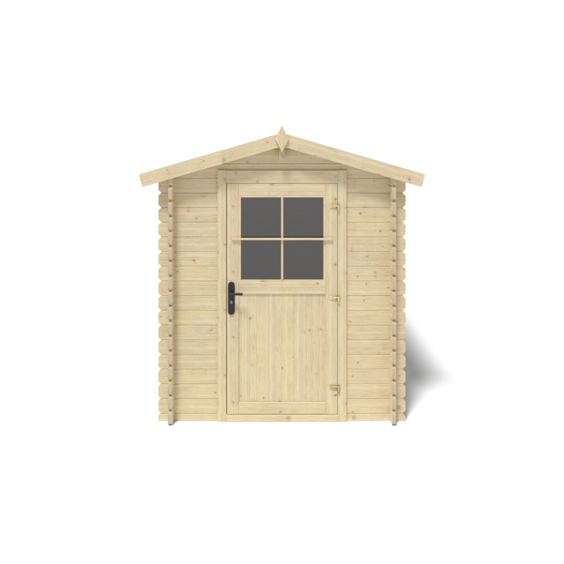Casetta da giardino in legno - 5.7m2 - 1.9x3m - 28mm - colore: naturale