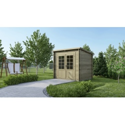 Casetta da giardino in legno - 5m2 - 2.5x2m - impregnata - 28mm - colore: verde