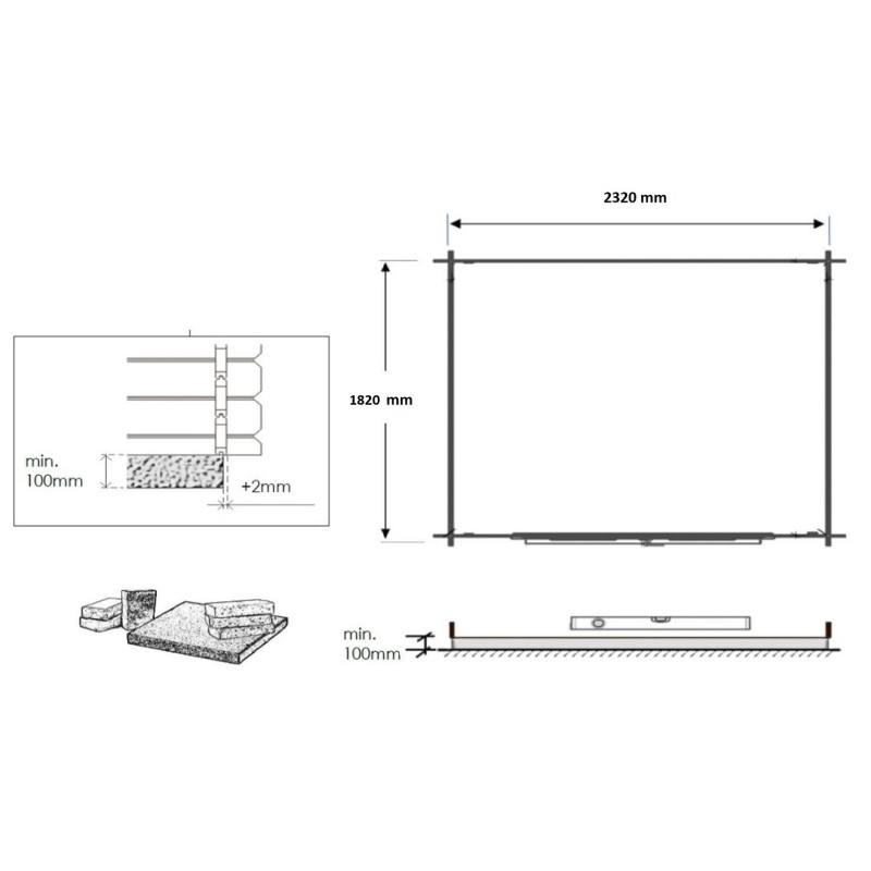 Casetta da giardino in legno - 5m2 - 2.5x2m - impregnata - 28mm - colore: verde