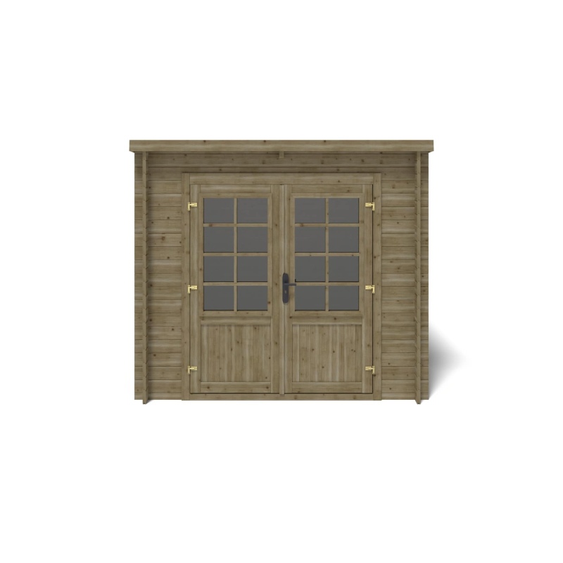 Casetta da giardino in legno - 5m2 - 2.5x2m - impregnata - 28mm - colore: verde