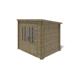 Casetta da giardino in legno - 5m2 - 2.5x2m - impregnata - 28mm - colore: verde