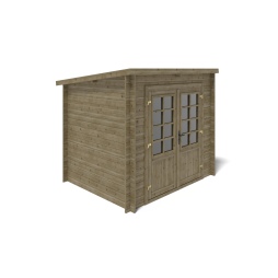 Casetta da giardino in legno - 5m2 - 2.5x2m - impregnata - 28mm - colore: verde