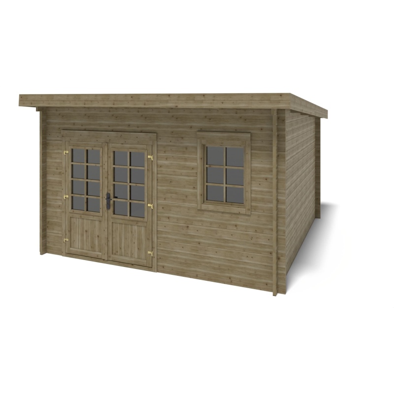 Casetta da giardino in legno - 12m2 - 4x3m - impregnata - 40mm - colore: 