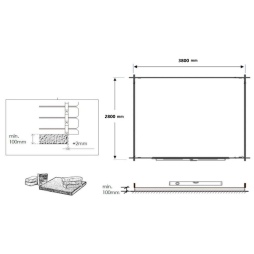 Casetta da giardino in legno - 12m2 - 4x3m - impregnata - 40mm - colore: verde