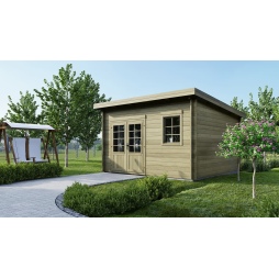 Casetta da giardino in legno - 16m2 - 4x4m - impregnata - 40mm - colore: verde