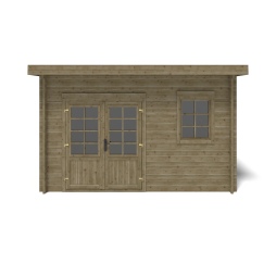 Casetta da giardino in legno - 16m2 - 4x4m - impregnata - 40mm - colore: 