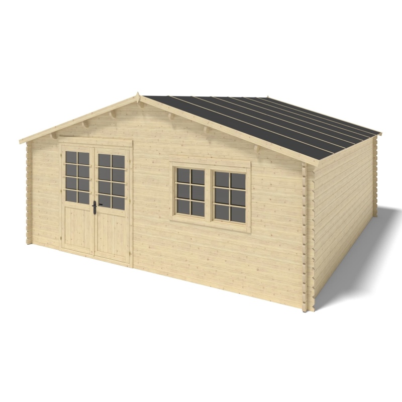 Casetta da giardino in legno - 36m2 - 6x6m - 40mm - colore: 