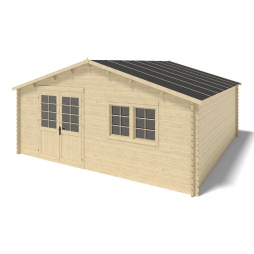 Casetta da giardino in legno - 36m2 - 6x6m - 40mm - colore: 